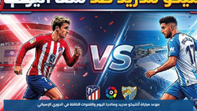 موعد مباراة أتلتيكو مدريد ومالاجا اليوم والقنوات الناقلة في الدوري الإسباني
