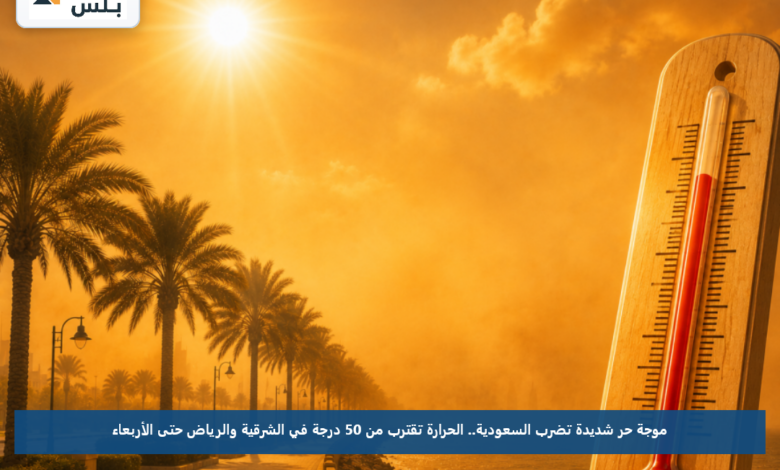 موجة حر شديدة تضرب السعودية.. الحرارة تقترب من 50 درجة في الشرقية والرياض حتى الأربعاء