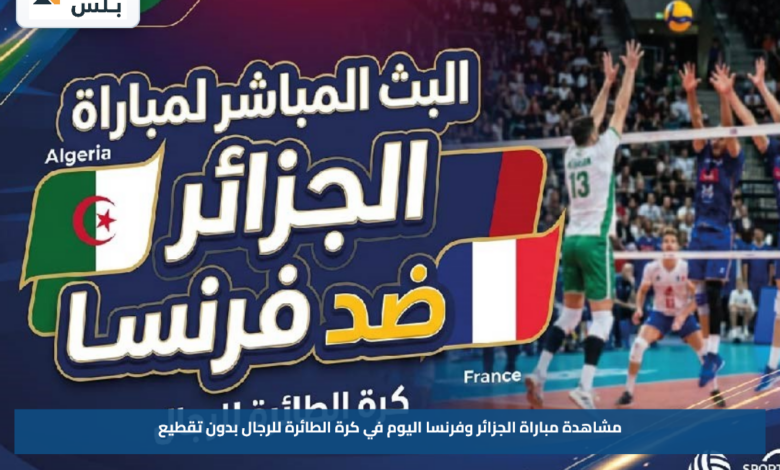 مشاهدة مباراة الجزائر وفرنسا اليوم في كرة الطائرة للرجال بدون تقطيع