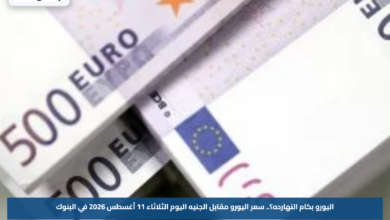 اليورو بكام النهارده؟.. سعر اليورو مقابل الجنيه اليوم الثلاثاء 11 أغسطس 2026 في البنوك
