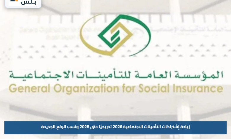 زيادة إشتراكات التأمينات الاجتماعية 2026 تدريجيًا حتى 2028 ونسب الرفع الجديدة