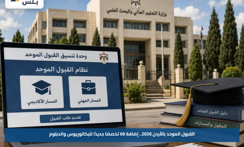 القبول الموحد بالأردن 2026.. إضافة 69 تخصصًا جديدًا للبكالوريوس والدبلوم