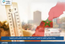 درجات الحرارة في المغرب غدًا الإثنين 17 أغسطس 2026.. توقعات الطقس بالمدن المغربية