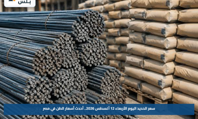 سعر الحديد اليوم الأربعاء 12 أغسطس 2026.. أحدث أسعار الطن في مصر