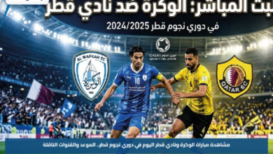 مشاهدة مباراة الوكرة ونادي قطر اليوم في دوري نجوم قطر.. الموعد والقنوات الناقلة