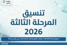تنسيق المرحلة الثالثة 2026.. مؤشرات القبول والكليات المتاحة لطلاب علمي وأدبي من 50%