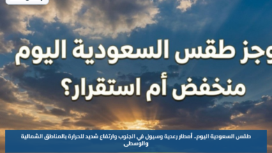 طقس السعودية اليوم.. أمطار رعدية وسيول في الجنوب وارتفاع شديد للحرارة بالمناطق الشمالية والوسطى