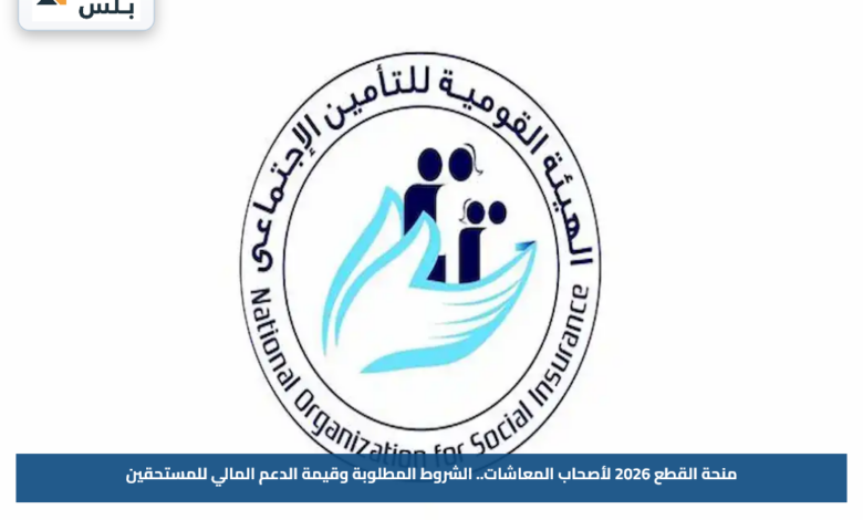 منحة القطع 2026 لأصحاب المعاشات.. الشروط المطلوبة وقيمة الدعم المالي للمستحقين