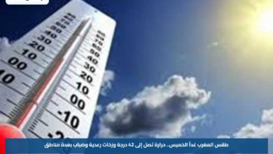 طقس المغرب غداً الخميس.. حرارة تصل إلى 42 درجة وزخات رعدية وضباب بعدة مناطق