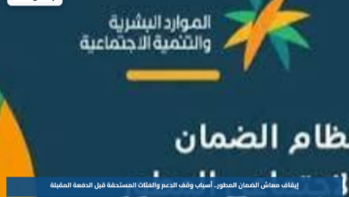 إيقاف معاش الضمان المطور.. أسباب وقف الدعم والفئات المستحقة قبل الدفعة المقبلة
