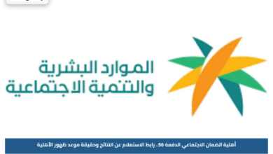 أهلية الضمان الاجتماعي الدفعة 56.. رابط الاستعلام عن النتائج وحقيقة موعد ظهور الأهلية