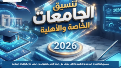 تنسيق الجامعات الخاصة والأهلية 2026.. تعرف على الحد الأدنى للقبول من الطب حتى الكليات النظرية