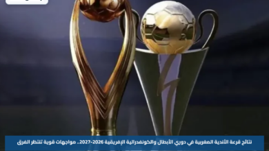 نتائج قرعة الأندية المغربية في دوري الأبطال والكونفدرالية الإفريقية 2026-2027.. مواجهات قوية تنتظر الفرق