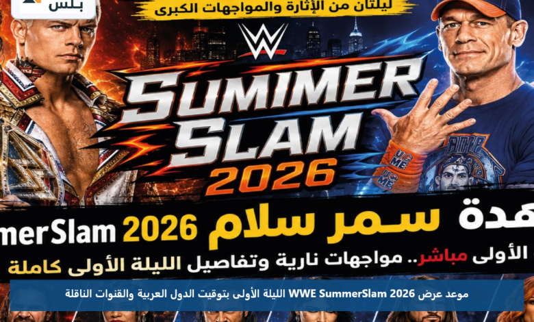 موعد عرض WWE SummerSlam 2026 الليلة الأولى بتوقيت الدول العربية والقنوات الناقلة