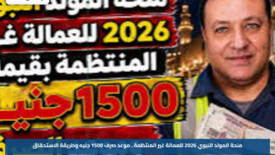 منحة المولد النبوي 2026 للعمالة غير المنتظمة.. موعد صرف 1500 جنيه وطريقة الاستحقاق