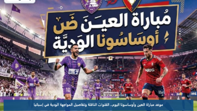 موعد مباراة العين وأوساسونا اليوم.. القنوات الناقلة وتفاصيل المواجهة الودية في إسبانيا