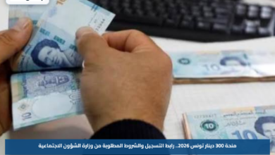 منحة 300 دينار تونس 2026.. رابط التسجيل والشروط المطلوبة من وزارة الشؤون الاجتماعية