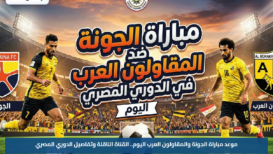 موعد مباراة الجونة والمقاولون العرب اليوم.. القناة الناقلة وتفاصيل الدوري المصري