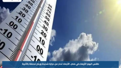 طقس اليوم الأربعاء في مصر.. الأرصاد تحذر من حرارة شديدة ورياح محملة بالأتربة