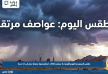 طقس السعودية اليوم الأربعاء 9 سبتمبر 2026.. أمطار رعدية وحرارة تصل إلى 45 درجة