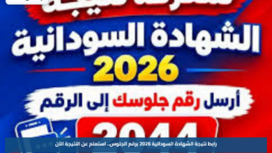 رابط نتيجة الشهادة السودانية 2026 برقم الجلوس.. استعلم عن النتيجة الآن