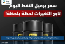 سعر النفط اليوم 8 سبتمبر 2026.. برنت يقترب من 100 دولار وتحذير من الوصول إلى 120 دولارًا