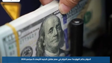 الدولار بكام النهارده؟.. سعر الدولار في مصر مقابل الجنيه الأربعاء 9 سبتمبر 2026