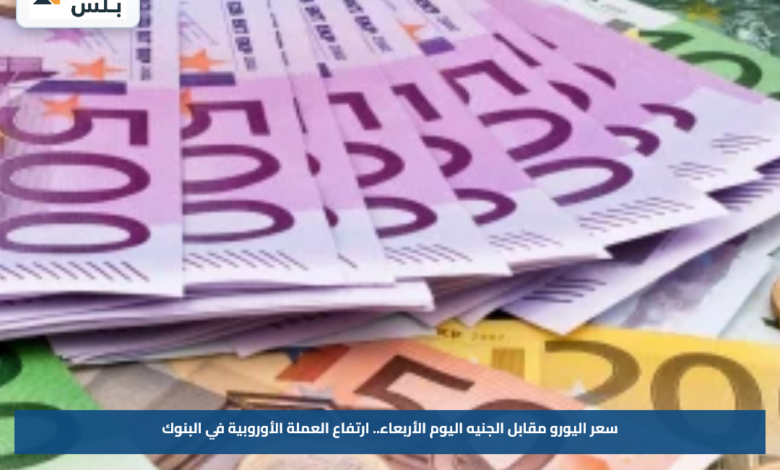 سعر اليورو مقابل الجنيه اليوم الأربعاء.. ارتفاع العملة الأوروبية في البنوك