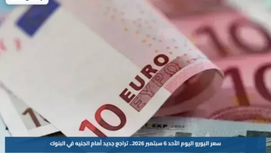 سعر اليورو اليوم الأحد 6 سبتمبر 2026.. تراجع جديد أمام الجنيه في البنوك