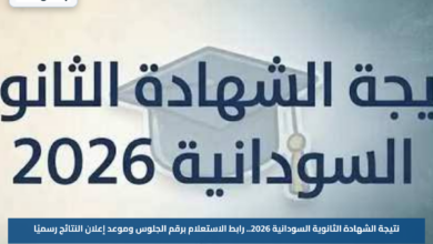 نتيجة الشهادة الثانوية السودانية 2026.. رابط الاستعلام برقم الجلوس وموعد إعلان النتائج رسميًا