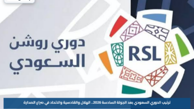 ترتيب الدوري السعودي بعد الجولة السادسة 2026.. الهلال والقادسية والاتحاد في صراع الصدارة