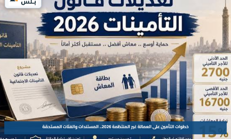 خطوات التأمين على العمالة غير المنتظمة 2026.. المستندات والفئات المستحقة