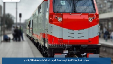 مواعيد قطارات القاهرة الإسكندرية اليوم الخميس 10 سبتمبر.. الرحلات المكيفة وVIP وتالجو
