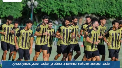 تشكيل المقاولون العرب أمام الجونة اليوم.. مفاجآت في التشكيل الرسمي بالدوري المصري