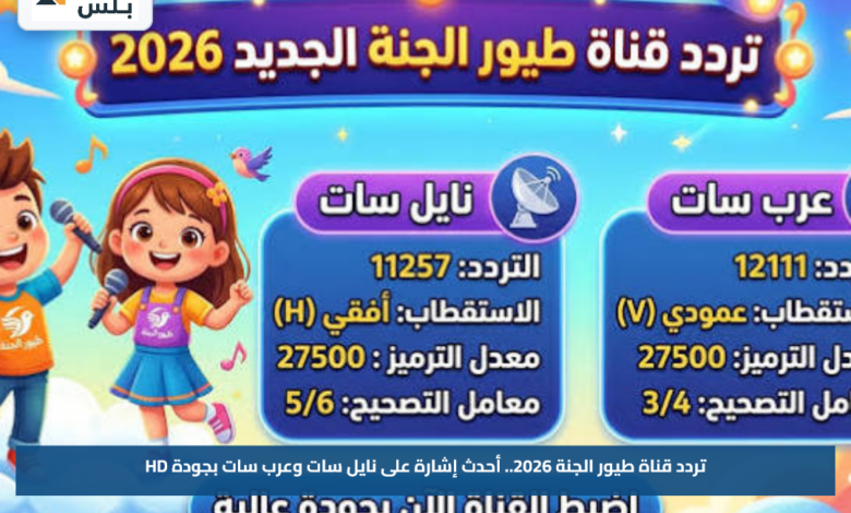 تردد قناة طيور الجنة 2026.. أحدث إشارة على نايل سات وعرب سات بجودة HD
