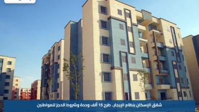 شقق الإسكان بنظام الإيجار.. طرح 15 ألف وحدة وشروط الحجز للمواطنين