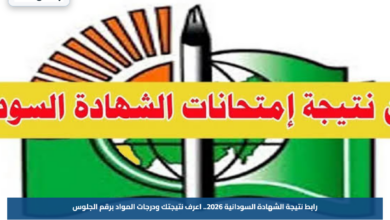 رابط نتيجة الشهادة السودانية 2026.. اعرف نتيجتك ودرجات المواد برقم الجلوس