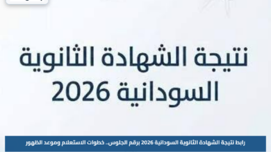 رابط نتيجة الشهادة الثانوية السودانية 2026 برقم الجلوس.. خطوات الاستعلام وموعد الظهور
